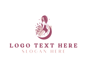 Feminine - Floral Sexy Woman logo design