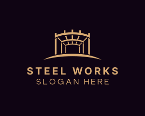 Steel Construction Structure logo design