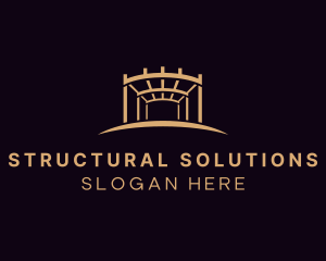 Steel Construction Structure logo design