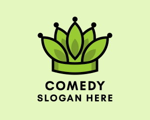 Sprout - Botanical Leaf Crown logo design
