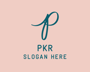 Handwritten Letter P logo design