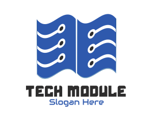 Module - Blue Tech Modules logo design