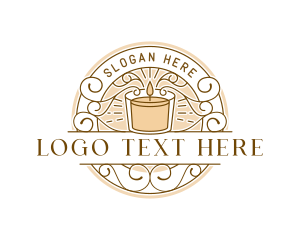 Scented Candle - Candle Wax Spa logo design
