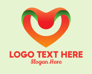 Love - Modern Digital Heart logo design