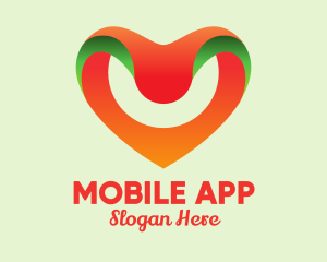 Dating Site - Modern Digital Heart logo design