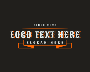 Rustic - Western Whiskey Brand logo design