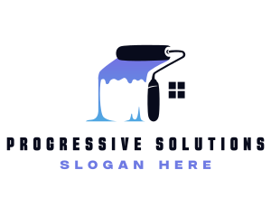 Improvement - House Paint Roller logo design