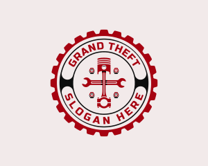 Garage - Piston Wrench Factory logo design
