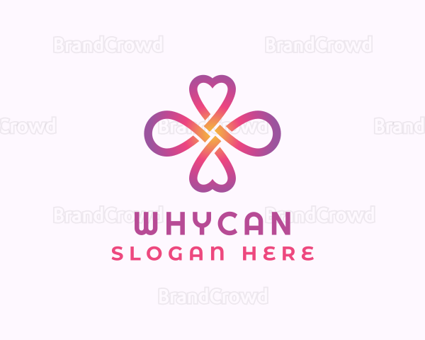 Heart Knot Loop Startup Logo
