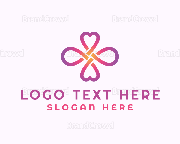 Heart Knot Loop Startup Logo