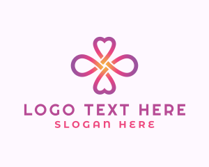 Biotech - Heart Knot Loop Startup logo design