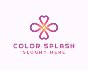 Heart Knot Loop Startup logo design