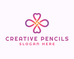 Heart Knot Loop Startup logo design