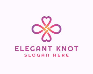 Heart Knot Loop Startup logo design