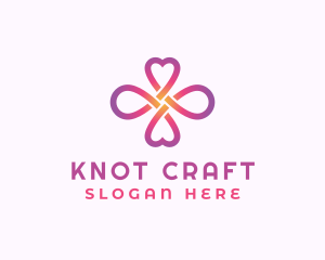 Heart Knot Loop Startup logo design