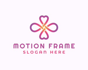 Heart Knot Loop Startup logo design