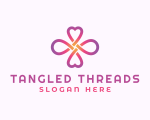 Heart Knot Loop Startup logo design