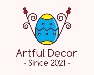 Decorative Easter Egg logo design