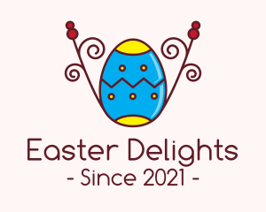 Decorative Easter Egg logo design