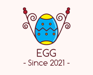 Decorative Easter Egg logo design