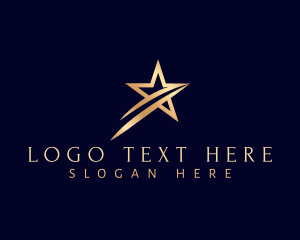 Star Gazing - Meteor Shooting Star logo design