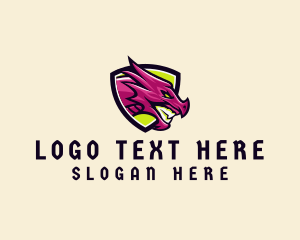 Legendary Creature - Mythical Dragon Monster logo design