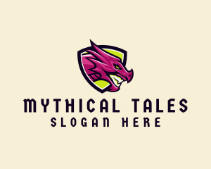 Mythical Dragon Monster logo design
