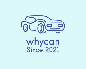 Car Accessories - Blue Convertible Car logo design