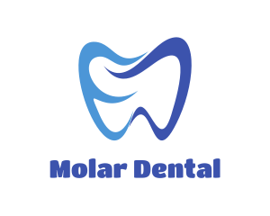 Molar - Abstract Blue Molar Tooth logo design