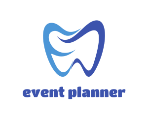 Dentistry - Abstract Blue Molar Tooth logo design