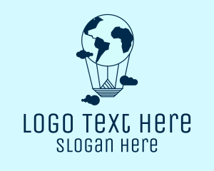 International World Travel Balloon logo design