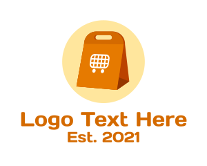 Food Store - Shopping Takeout Bag logo design