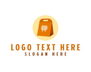 Food Store - Shopping Takeout Bag logo design