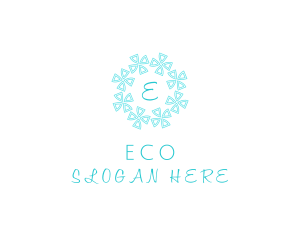 Winter Snowflake Wreath Logo