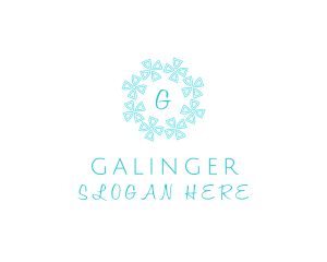 Winter Snowflake Wreath Logo