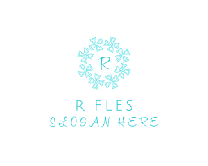 Winter Snowflake Wreath Logo