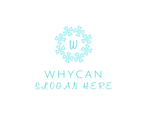 Winter Snowflake Wreath Logo