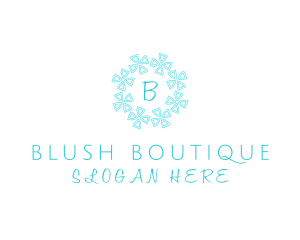 Winter Snowflake Wreath logo design