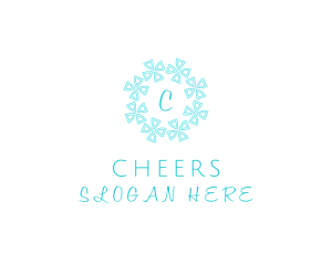 Detailed - Winter Snowflake Wreath logo design