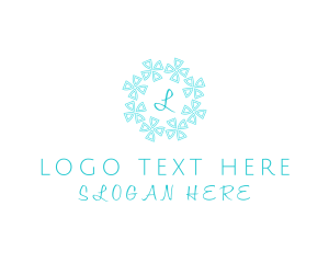 Winter Snowflake Wreath Logo