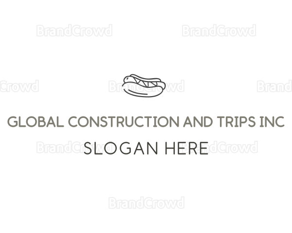 Simple Hotdog Wordmark Logo
