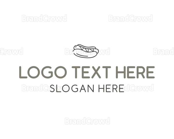 Simple Hotdog Wordmark Logo