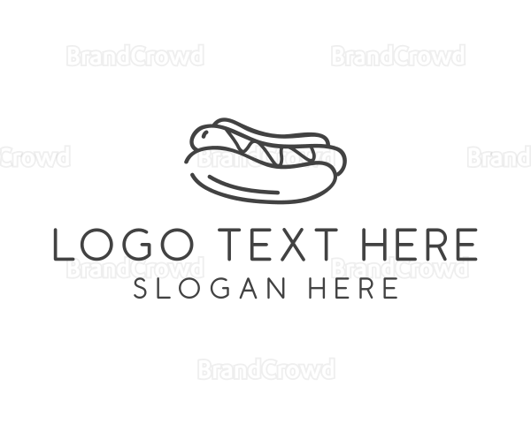 Simple Hot Dog Wordmark Logo