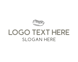 Snack - Simple Hotdog Wordmark logo design