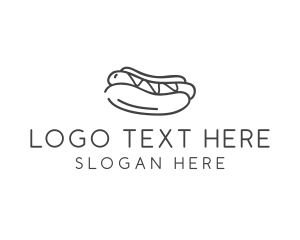 Simple Hot Dog Wordmark logo design