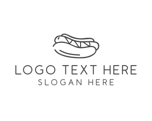 Simple Hot Dog Wordmark Logo