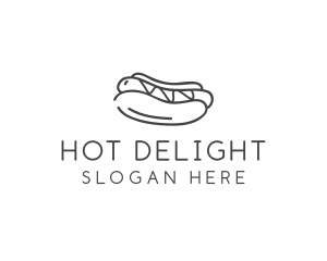 Hot Dog - Simple Hot Dog Wordmark logo design