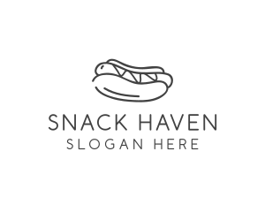 Simple Hot Dog Wordmark logo design