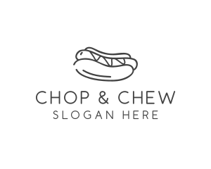 Fast Food - Simple Hot Dog Wordmark logo design