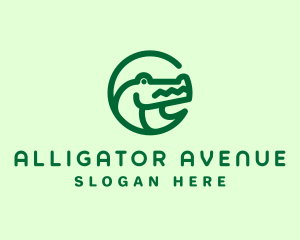 Gator Crocodile Head logo design